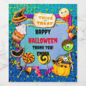 ハッピーハローウィンパーティーにトリックオアトリートWが入っている ワインラベル (シングルラベル)