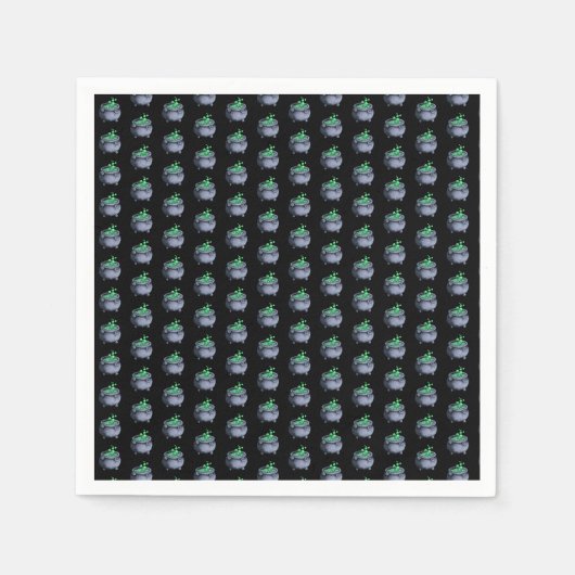 ハッピーハローウィンパーティーウィッチカルドロン スタンダードカクテルナプキン (正面)