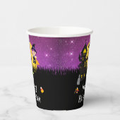 ハッピーハローウィンパーティーウィッチパープル 紙コップ (左)