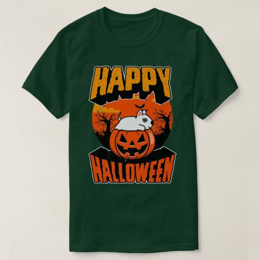 ハッピーハローウィンパーティーキュートナッピングかわいいブルター Tシャツ (デザイン正面)