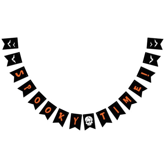 ハッピーハローウィンパーティーデコ不気味ールタイムバナー バンティングフラッグ (全)