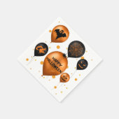 ハッピーハローウィンパーティーバルーン スタンダードカクテルナプキン (角)