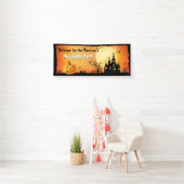 ハッピーハローウィンパーティーパンプキンハ幽霊のよく出るウス 横断幕 (インサイチュ)