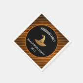 ハッピーハローウィンパーティーパーソナライズされたウィッチハット スタンダードカクテルナプキン (角)