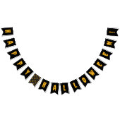 'ハッピーハローウィン'パーティーブラック不気味なカボチャ バンティングフラッグ (全)