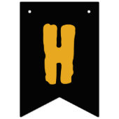 'ハッピーハローウィン'パーティーブラック不気味なカボチャ バンティングフラッグ (第1の旗)