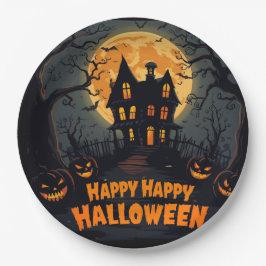 ハッピーハローウィンパーティープレート ペーパープレート