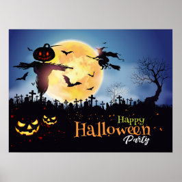 ハッピーハローウィンパーティーポスター ポスター