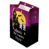 ハッピーハローウィンパーティーミイマダークピンク ミディアムペーパーバッグ (裏面アングル)