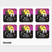 ハッピーハローウィンパーティームミピンク スクエアシール (シート)