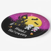 ハッピーハローウィンパーティームミピンク ペーパープレート (アングル)