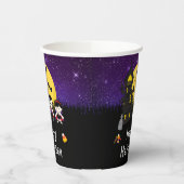 ハッピーハローウィンパーティーヴァンパイアパープル 紙コップ (左)