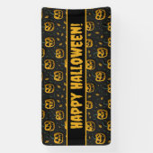 ハッピーハローウィンパーティー不気味なカボチャの漫画の暗い 横断幕 (縦)