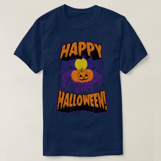 ハッピーハローウィンパーティー先生不気味墓地 Tシャツ (デザイン正面)