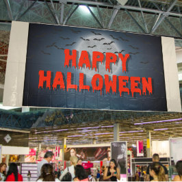 ハッピーハローウィンパーティー性不気味な赤血 横断幕