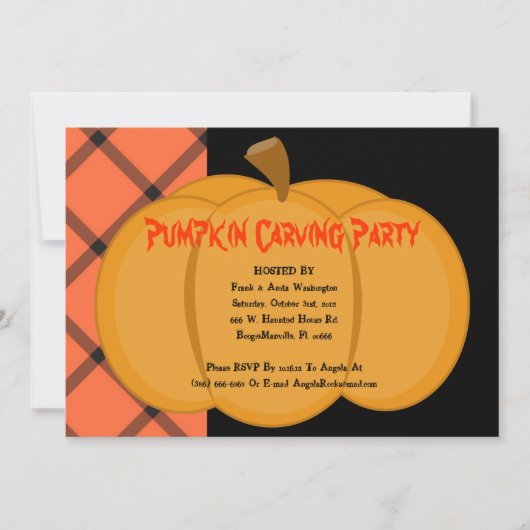 ハッピーハローウィンパーティー招待状 招待状 (正面)