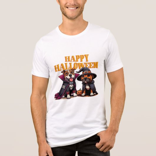 ハッピーハローウィンパーティー犬 トライブレンドＴシャツ (正面)