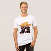 ハッピーハローウィンパーティー犬 トライブレンドＴシャツ (正面全面)