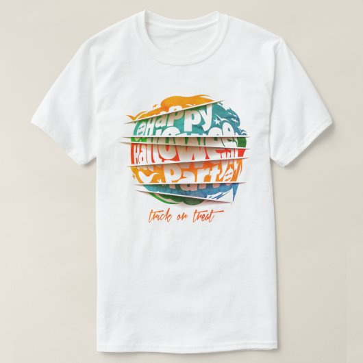 ハッピーハローウィンパーティー男性への衣装Tシャツ Tシャツ (デザイン正面)