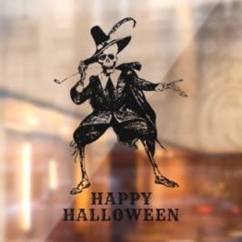 ハッピーハローウィンパーティー骨格ゴシックヴィンテージ ウィンドウサイン