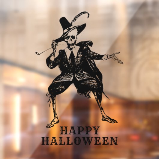 ハッピーハローウィンパーティー骨格ゴシックヴィンテージ ウィンドウサイン (シート2)