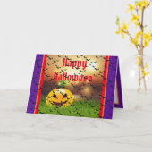 ハッピーハローウィンパーティー カード (黄色い花)