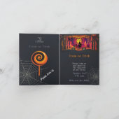 ハッピーハローウィンパーティー「トリートまたはトリック」マジカル 招待状 (内部)