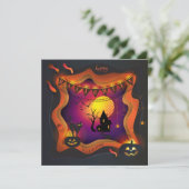 ハッピーハローウィンパーティー「トリートまたはトリック」マジカル 招待状 (スタンド正面)
