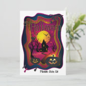 ハッピーハローウィンパーティー「トリートまたはトリック」マジカル 招待状 (スタンド正面)