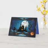 ハッピーハローウィンパーティー「トリート·オア·トリック」 カード (黄色い花)