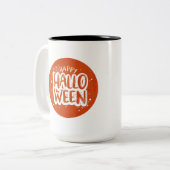 ハッピーハローウィンパーティー – ハロウィーンの衣装 ツートーンマグカップ (正面左)