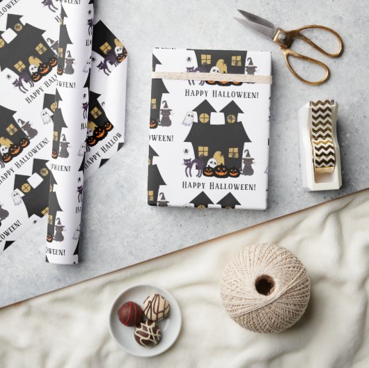 ハッピーハローウィンパーティー ラッピングペーパー (クラフト)