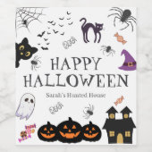 ハッピーハローウィンパーティー ワインラベル (シングルラベル)