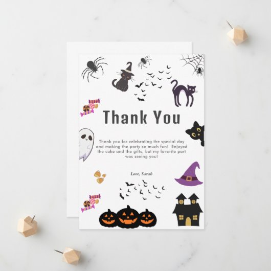 ハッピーハローウィンパーティー 案内状 (正面/裏面インサイチュ)