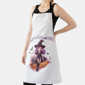 ハッピーハローウィンパープルウィッチカボチャ&こうもりエプロン エプロン (インサイチュ)