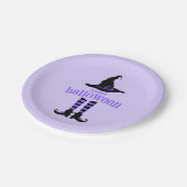 ハッピーハローウィンパープルウィッチパーティー ペーパープレート (アングル)