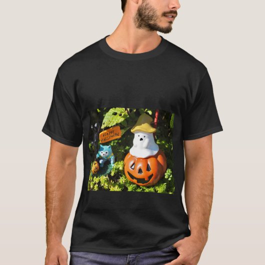 ハッピーハローウィンビックハロウィーンスプオフィスハロウィーン Tシャツ (正面)