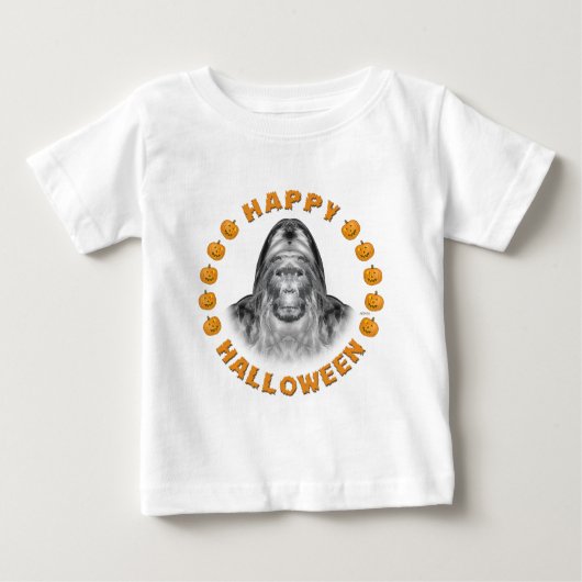 ハッピーハローウィンビッグフット ベビーTシャツ (正面)