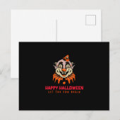 ハッピーハローウィンピエロおもしろい開始 ポストカード (正面/裏面)