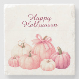 ハッピーハローウィンピンクパンプキンコースター ストーンコースター