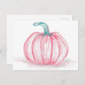 ハッピーハローウィンピンクパンプキンピンクウィーン ポストカード (正面/裏面)