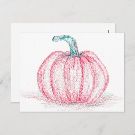 ハッピーハローウィンピンクパンプキンピンクウィーン ポストカード (正面/裏面)