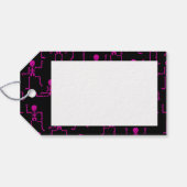 ハッピーハローウィンピンク踊りスケルトンパターン ギフトタグ (裏面横)