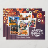 ハッピーハローウィンファミリーフォトカード サンキューカード (正面/裏面)