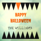 ハッピーハローウィンファミリー名ブラックオレンジ ウィンドウサイン (シート3)