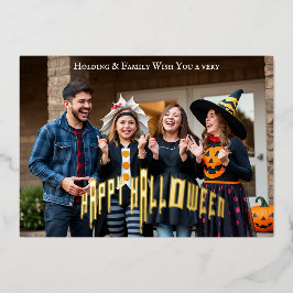 ハッピーハローウィンファミリー – フェスティバルグループの衣装 箔招待状