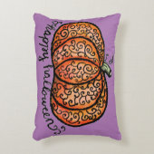 ハッピーハローウィンフィリグリー・カボチャ アクセントクッション (正面(垂直))