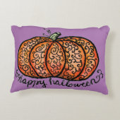 ハッピーハローウィンフィリグリー・カボチャ アクセントクッション (裏面)
