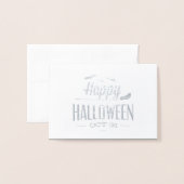 ハッピーハローウィンフォイルカード 箔カード (封筒付き正面)