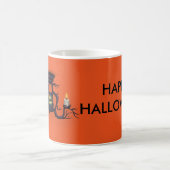 ハッピーハローウィンフクロウ(ろうそく) コーヒーマグカップ (中央)